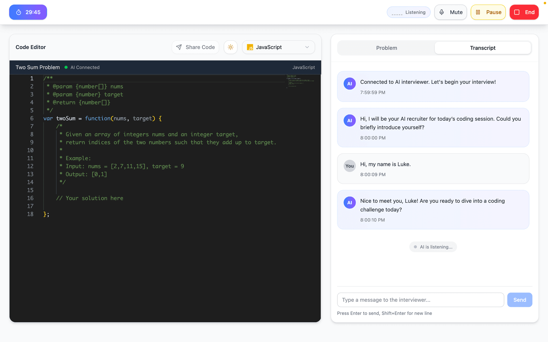 Coding Interview Feature 1